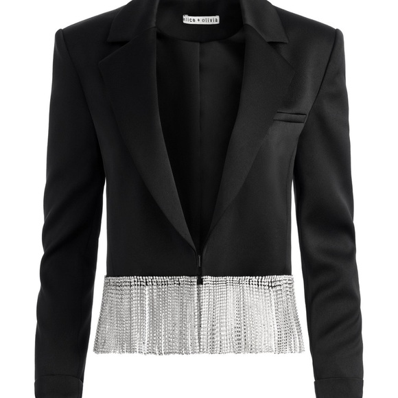 Gorgeous Alice and Olivia rhinestone trimmed short jacket.  Fabulous! - Picture 11 of 15